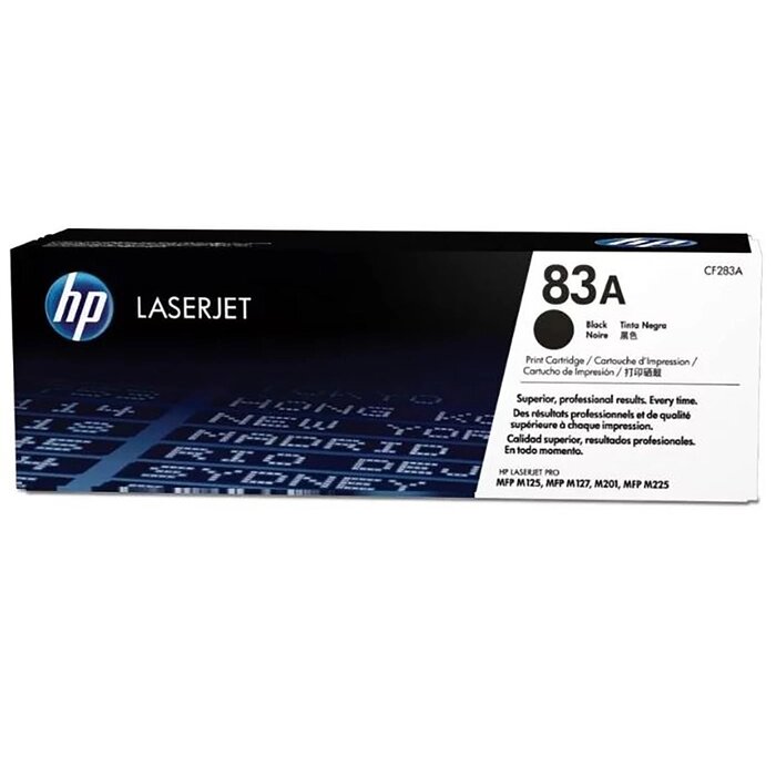 Тонер Картридж HP 83A CF283A черный для HP LJ Pro M125nw/M127fw (1500стр.) от компании Интернет-гипермаркет «MALL24» - фото 1