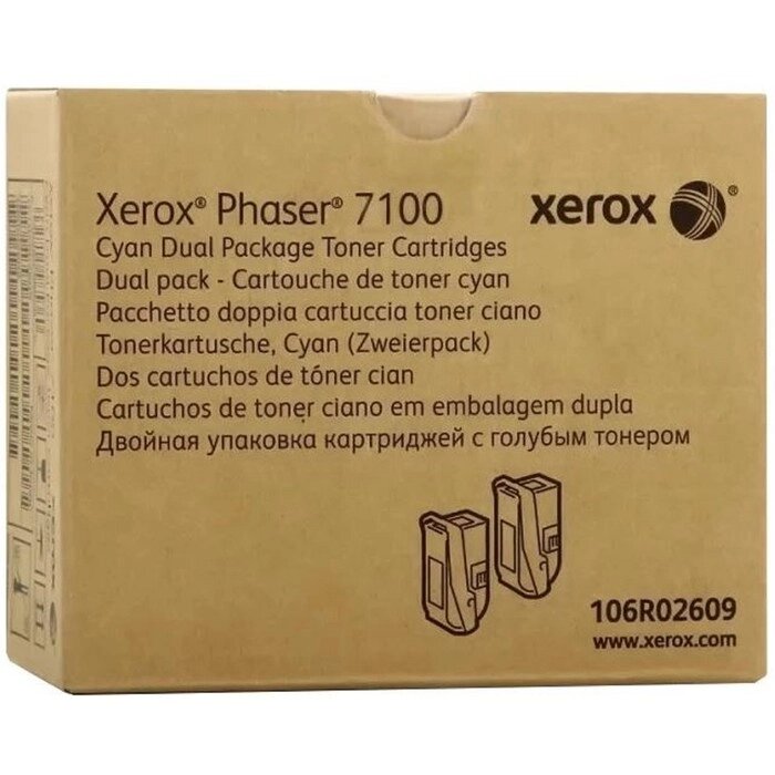 Тонер Картридж Xerox 106R02609 голубой для Xerox Ph 7100 (9000стр.) от компании Интернет-гипермаркет «MALL24» - фото 1