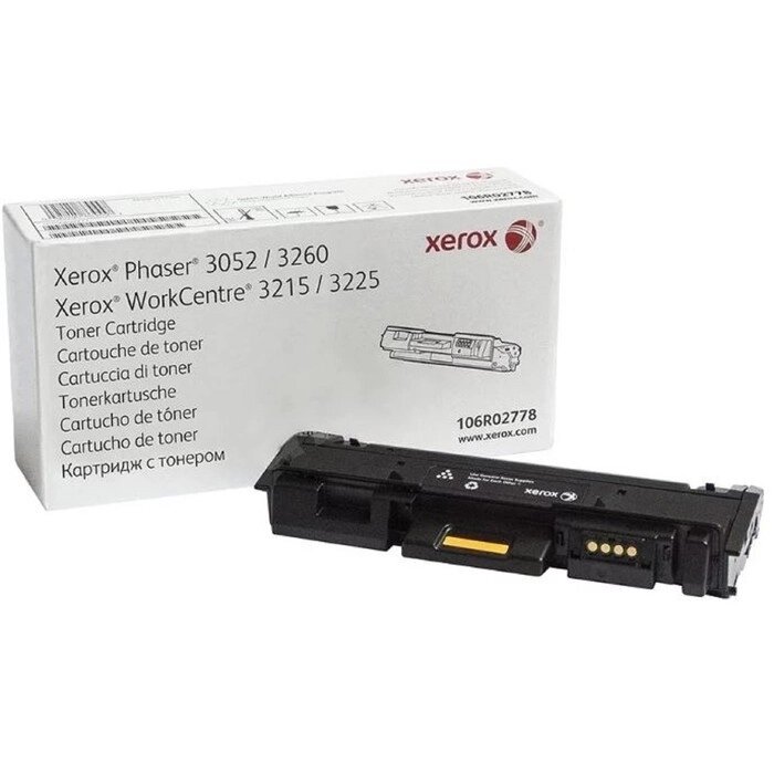Тонер Картридж Xerox 106R02778 черный для Xerox Phaser 3052/3260 WC3215/3225 (3000стр.) от компании Интернет-гипермаркет «MALL24» - фото 1