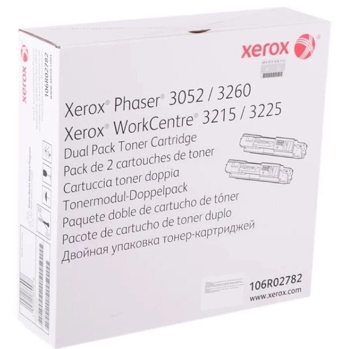 Тонер Картридж Xerox 106R02782 черный для Xerox Phaser 3052/3260 WC 3215/3225 (6000стр.) от компании Интернет-гипермаркет «MALL24» - фото 1