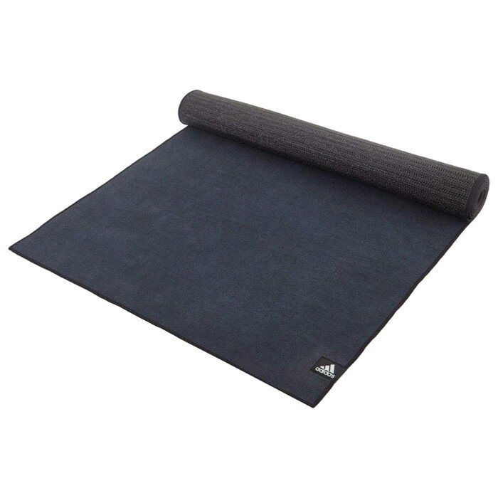 Тренировочный коврик (мат) для горячей йоги Adidas, цвет черный от компании Интернет-гипермаркет «MALL24» - фото 1