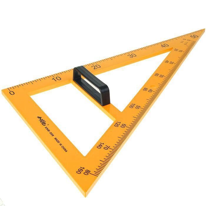 Треугольник для школьной доски, с держателем, прямоугольный, 30° от компании Интернет-гипермаркет «MALL24» - фото 1