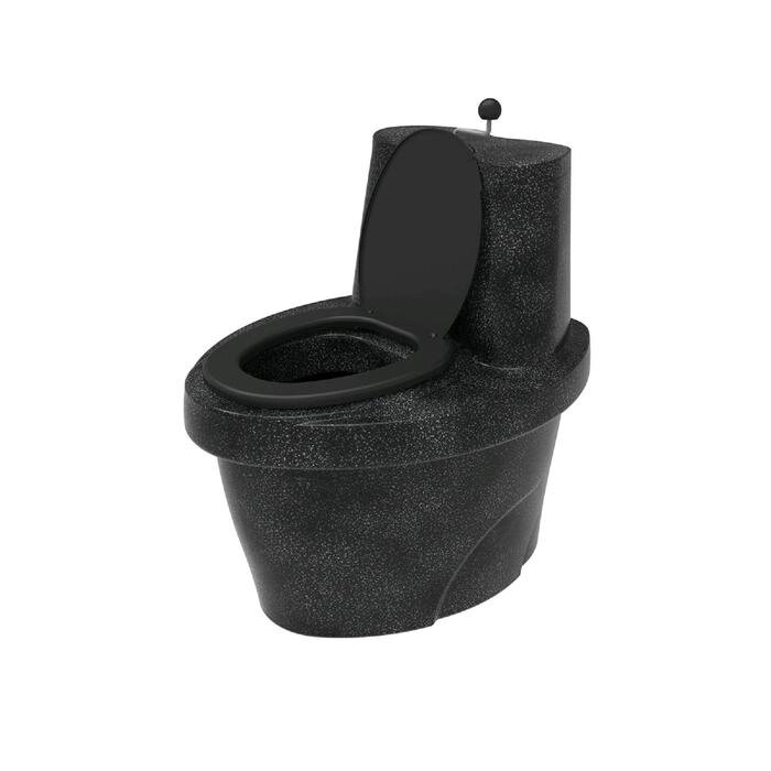 Туалет торфяной "Rostok" черный гранит, бак 30л, накопитель 100 л. от компании Интернет-гипермаркет «MALL24» - фото 1