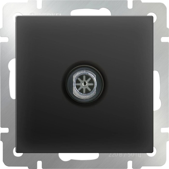 ТВ-розетка проходная  WL08-TV-2W, цвет черный от компании Интернет-гипермаркет «MALL24» - фото 1