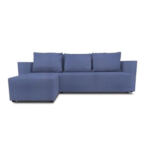 Угловой диван "Алиса 3", бельевой ящик, еврокнижка, рогожка, цвет bahama plus iris