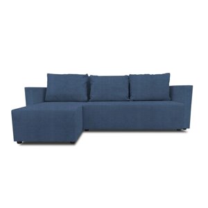 Угловой диван "Алиса 3", бельевой ящик, еврокнижка, велюр, цвет vital ocean