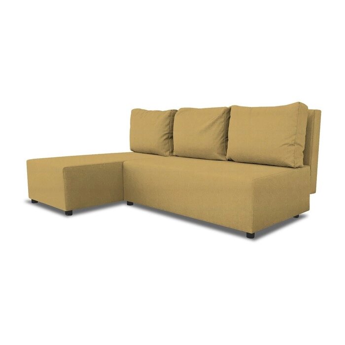 Угловой диван "Алиса", механизм еврокнижка, велюр, цвет bingo mustard от компании Интернет-гипермаркет «MALL24» - фото 1