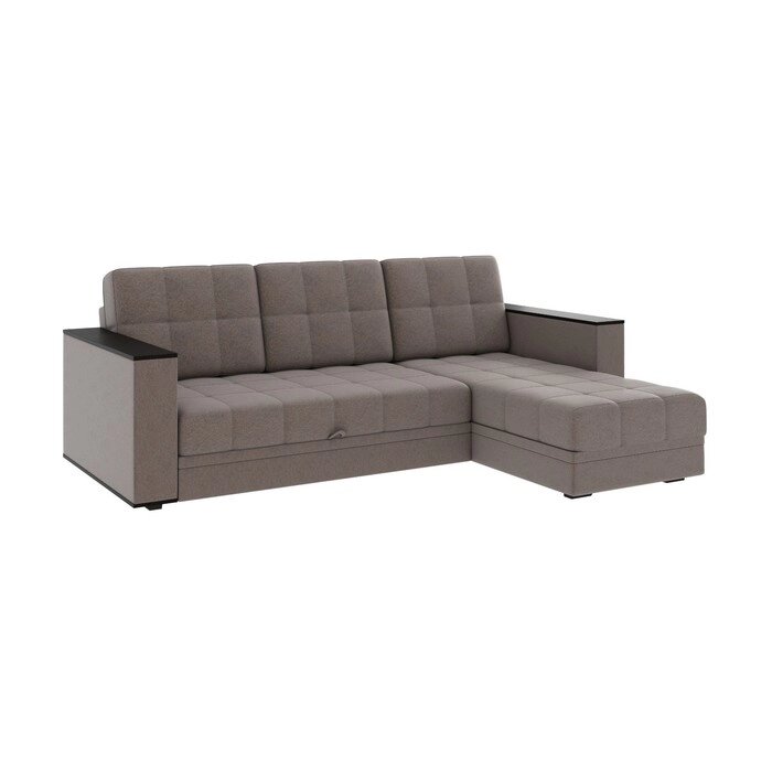 Угловой диван "Атлант" ЛДСП, рогожка кофе от компании Интернет-гипермаркет «MALL24» - фото 1