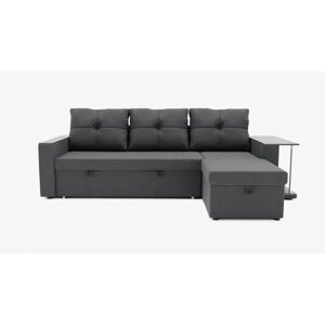 Угловой диван "Атланта", механизм венеция, угол правый, велюр, цвет гелекси лайт 021