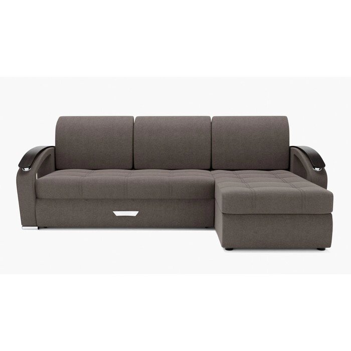 Угловой диван "Дубай 1", механизм выкатной, угол правый, ППУ, велюр, цвет гелекси лайт 005 от компании Интернет-гипермаркет «MALL24» - фото 1