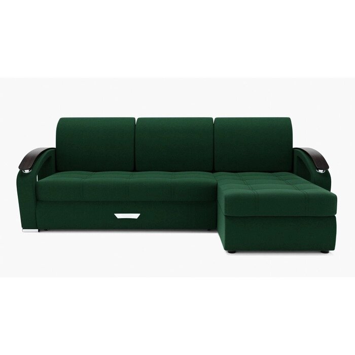 Угловой диван "Дубай 1", механизм выкатной, угол правый, ППУ, велюр, цвет гелекси лайт 010 от компании Интернет-гипермаркет «MALL24» - фото 1