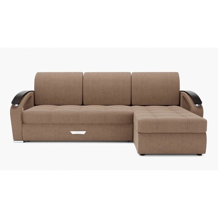 Угловой диван "Дубай 1", механизм выкатной, угол правый, ППУ, велюр, цвет гелекси лайт 023 от компании Интернет-гипермаркет «MALL24» - фото 1