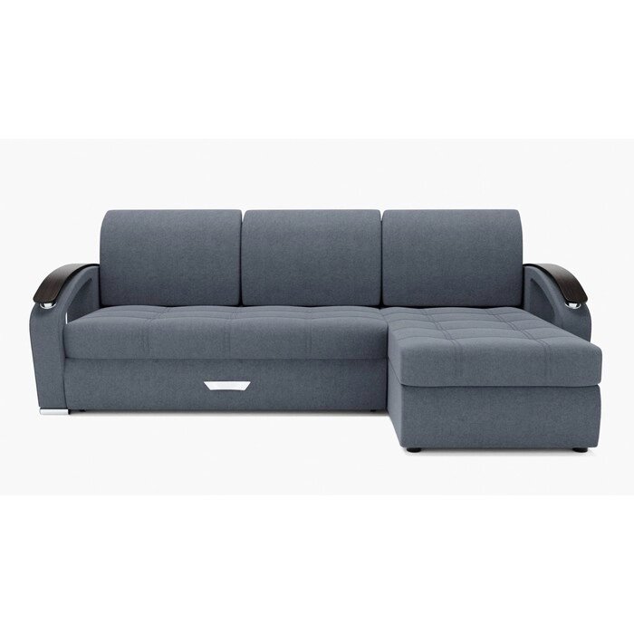 Угловой диван "Дубай 1", механизм выкатной, угол правый, ППУ, велюр, цвет гелекси лайт 026 от компании Интернет-гипермаркет «MALL24» - фото 1