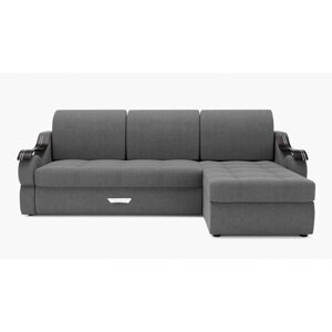 Угловой диван "Дубай 2", механизм выкатной, угол правый, ППУ, велюр, цвет гелекси лайт 021