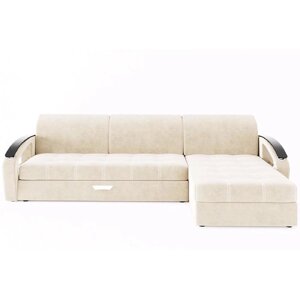 Угловой диван "Дубай", угол правый, еврокнижка, МДФ венге, цвет селфи 01