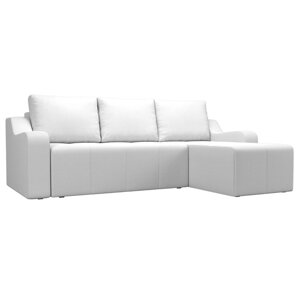 Угловой диван "Элида", механизм пума, экокожа, цвет белый
