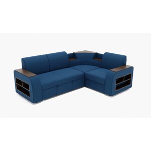 Угловой диван "Фараон 1", механизм венеция, велюр, цвет гелекси лайт 014