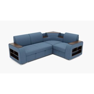 Угловой диван "Фараон 1", механизм венеция, велюр, цвет гелекси лайт 022
