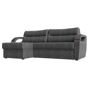 Угловой диван "Форсайт", левый угол, механизм еврокнижка, рогожка, цвет серый