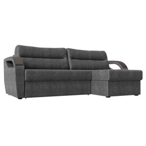 Угловой диван "Форсайт", правый угол, механизм еврокнижка, рогожка, цвет серый