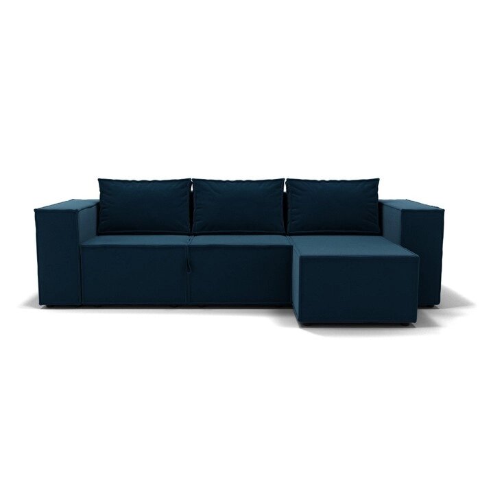 Угловой диван "Хилтон 3", механизм еврокнижка, угол правый, велюр, цвет селфи 12 от компании Интернет-гипермаркет «MALL24» - фото 1
