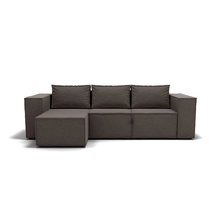 Угловой диван "Хилтон 3", механизм выкатной, угол левый, велюр, цвет гелекси лайт 005 от компании Интернет-гипермаркет «MALL24» - фото 1