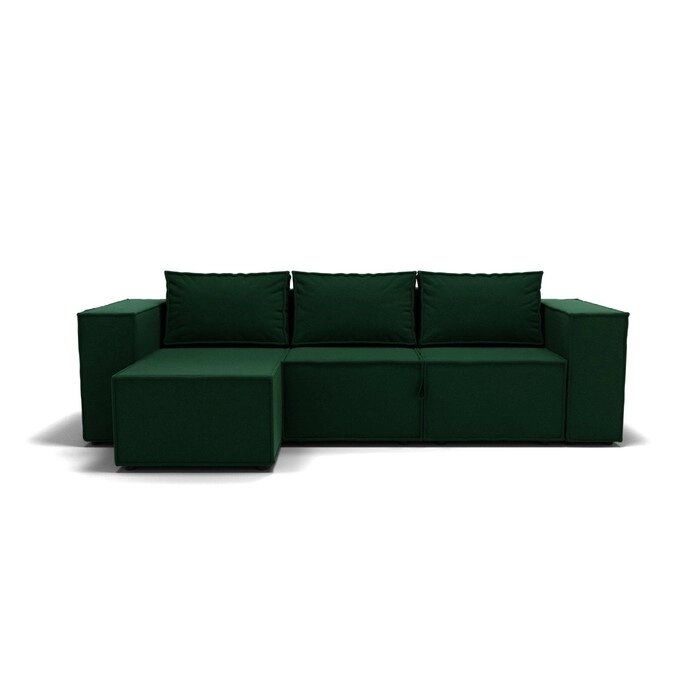 Угловой диван "Хилтон 3", механизм выкатной, угол левый, велюр, цвет гелекси лайт 010 от компании Интернет-гипермаркет «MALL24» - фото 1