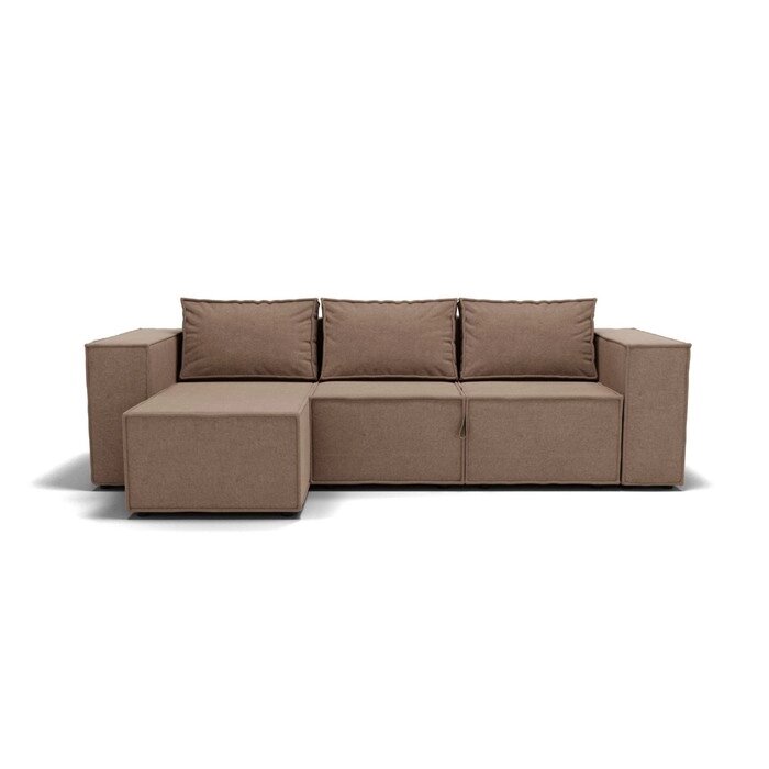 Угловой диван "Хилтон 3", механизм выкатной, угол левый, велюр, цвет гелекси лайт 023 от компании Интернет-гипермаркет «MALL24» - фото 1