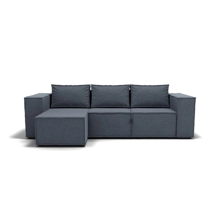 Угловой диван "Хилтон 3", механизм выкатной, угол левый, велюр, цвет гелекси лайт 026 от компании Интернет-гипермаркет «MALL24» - фото 1