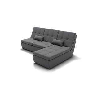 Угловой диван "Калифорния 2", механизм пума, угол правый, ППУ, велюр, гелекси лайт 021