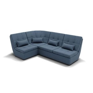Угловой диван "Калифорния 3", механизм пума, угол левый, ППУ, велюр, цвет гелекси лайт 022