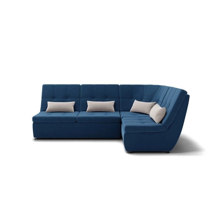 Угловой диван "Калифорния 3", механизм пума, велюр, цвет селфи 12 / подушки 01 от компании Интернет-гипермаркет «MALL24» - фото 1