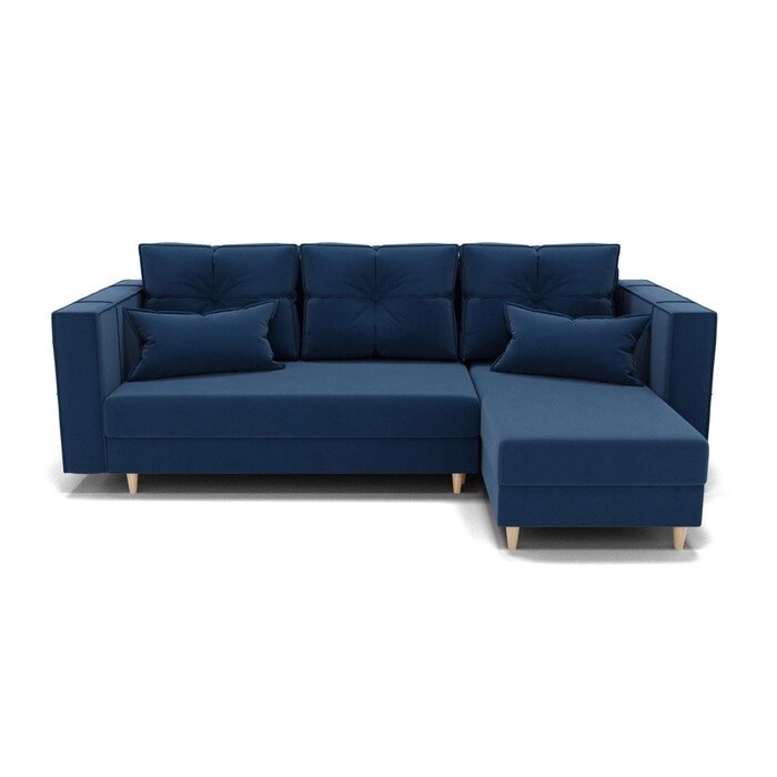 Угловой диван "Консул 2", механизм пантограф, угол правый, велюр, цвет селфи 12 от компании Интернет-гипермаркет «MALL24» - фото 1
