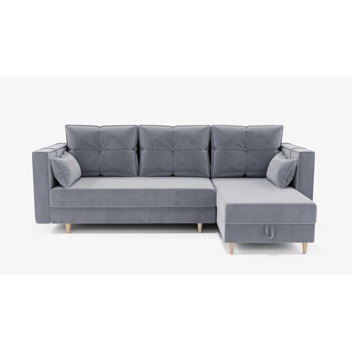 Угловой диван "Консул 2", механизм пантограф, угол правый, велюр, цвет селфи 15 от компании Интернет-гипермаркет «MALL24» - фото 1