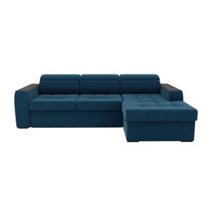 Угловой диван "Манчестер", механизм венеция, угол правый, велюр, цвет селфи 12