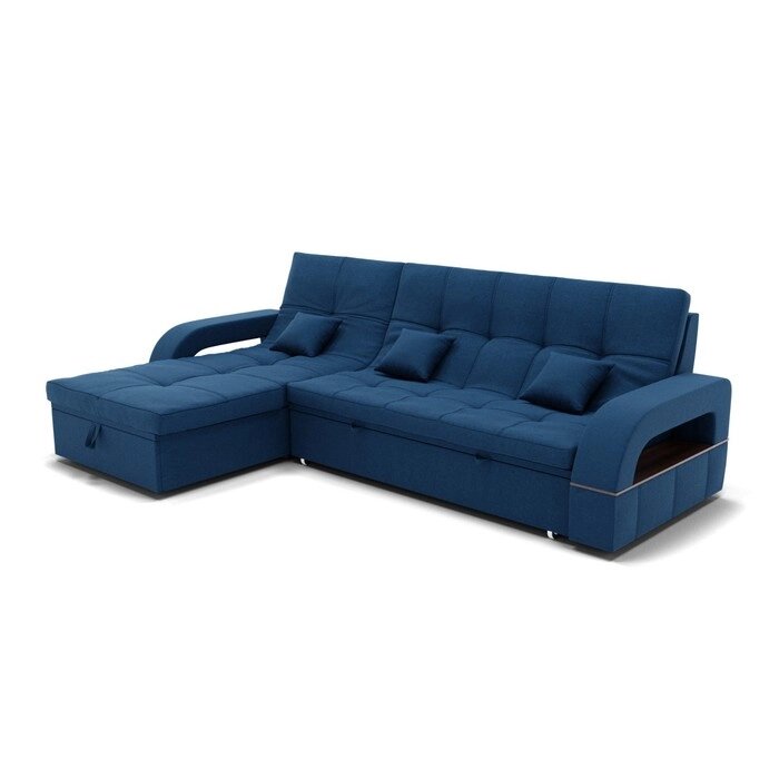Угловой диван "Майами 2", механизм венеция, угол левый, велюр, цвет гелекси лайт 014 от компании Интернет-гипермаркет «MALL24» - фото 1