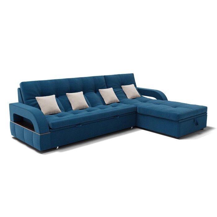 Угловой диван "Майами 2", механизм венеция, угол правый, велюр, цвет селфи 12 от компании Интернет-гипермаркет «MALL24» - фото 1