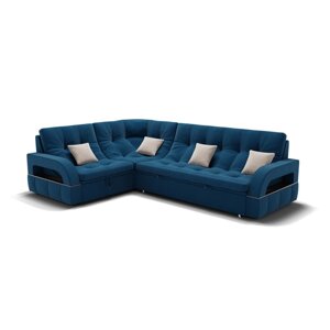 Угловой диван "Майами 3", механизм венеция, угол левый, велюр, цвет селфи 12