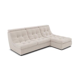 Угловой диван "Монако 2", механизм венеция, велюр, цвет селфи 01