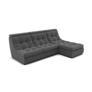 Угловой диван "Монако 2", механизм венеция, велюр, цвет селфи 07