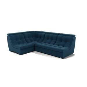 Угловой диван "Монако 3", механизм венеция, угол левый, велюр, цвет селфи 12