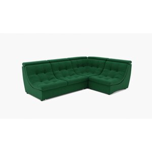Угловой диван "Монако 3", механизм венеция, угол правый, велюр, цвет гелекси лайт 010