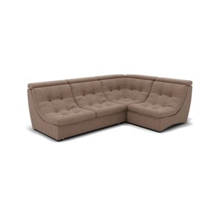 Угловой диван "Монако 3", механизм венеция, угол правый, велюр, цвет гелекси лайт 023