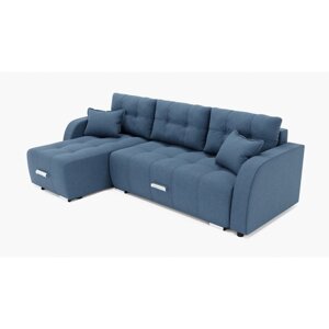 Угловой диван "Нью-Йорк 3", механизм пантограф, угол левый, велюр, цвет гелекси лайт 022