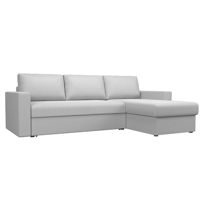 Угловой диван "Траумберг", правый угол, механизм дельфин, экокожа, цвет белый от компании Интернет-гипермаркет «MALL24» - фото 1