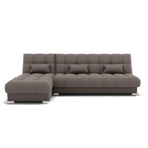 Угловой модульный диван "Фиеста 2", механизм книжка, велюр, цвет гелекси лайт 005