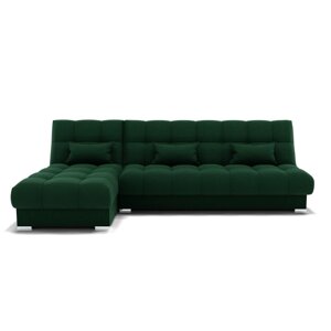 Угловой модульный диван "Фиеста 2", механизм книжка, велюр, цвет гелекси лайт 010