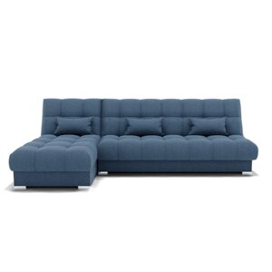 Угловой модульный диван "Фиеста 2", механизм книжка, велюр, цвет гелекси лайт 022