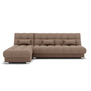 Угловой модульный диван "Фиеста 2", механизм книжка, велюр, цвет гелекси лайт 023