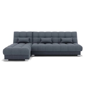 Угловой модульный диван "Фиеста 2", механизм книжка, велюр, цвет гелекси лайт 026